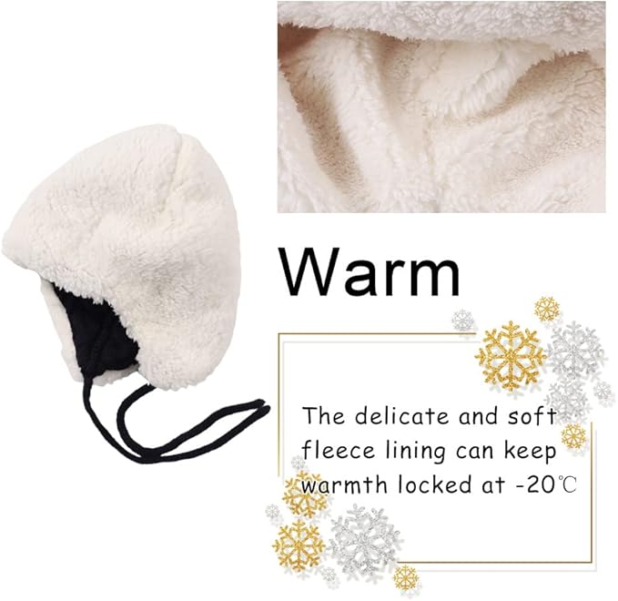 Winter Kids Beanie Hat Baby Knitted Hats Fleece Earflap Beanie Windproof Warm Toddler Beanies Boys Girls 0-8 Years