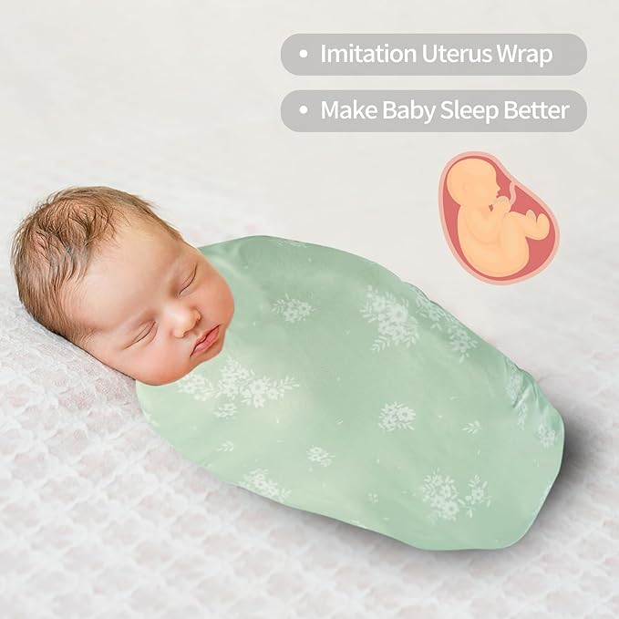 Viviland Jersey Swaddle Blanket, Ultra Soft Stretchy Receiving Blanket, Newborn Swaddle Wrap for Boys & Girls, 40 x 30 inches, 2 Pcs