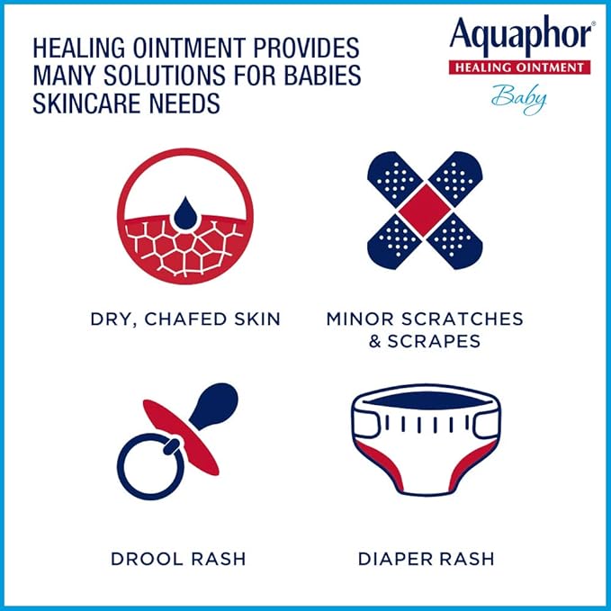 Aquaphor Baby Healing Ointment (14 Oz) + 3-in-1 Diaper Rash Cream (3.5 Oz), Hypoallergenic and Fragrance Free Holiday Baby Gifts Set