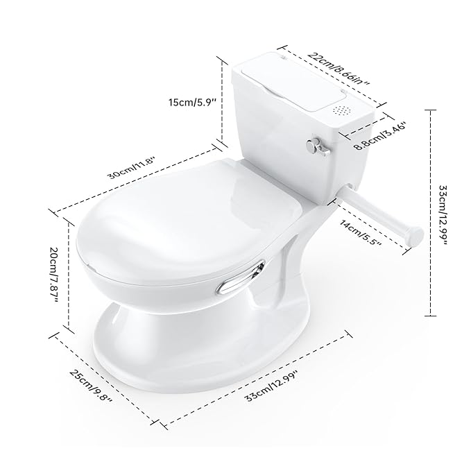 Potty Training Toilets for Baby, Potty Training Soft Seat, Potty Training Toilet with Life-Like Flush and Sound