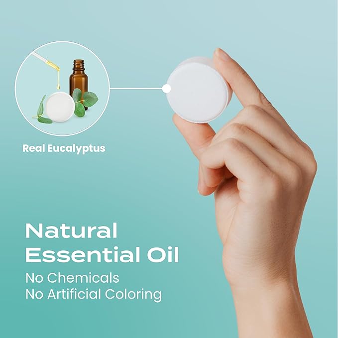 Body Restore Shower Steamers Aromatherapy 15 Pack - Boo Basket Stuffers for Women, Christmas Stocking Stuffers for Men, Birthday Gifts, White Elephant, Relaxation, Self Care - Eucalyptus