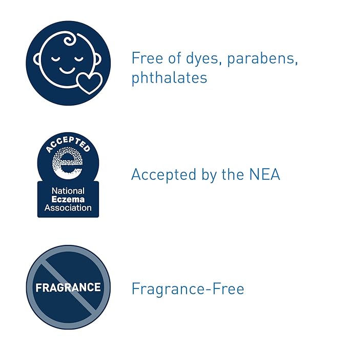 CeraVe Baby Cream, Gentle Moisturizing Cream with Ceramides, Fragrance, Paraben, Dye & Phthalates Free, Rich & Non-Greasy Feel, Gentle Baby Skin Care, 8 Ounce