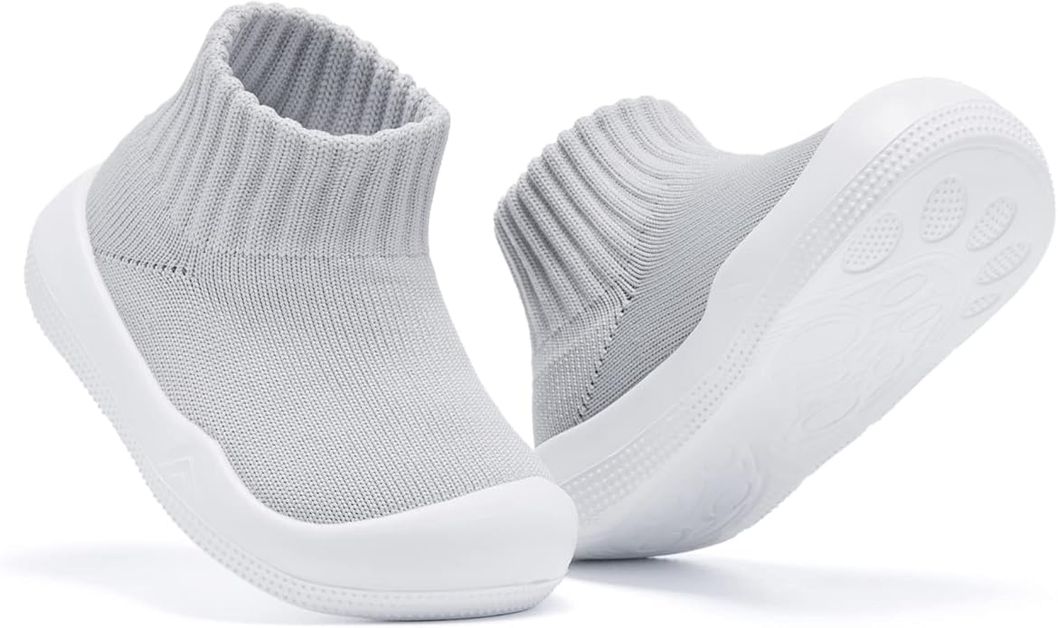 Eashi Baby Boy Girl Non-Skid Indoor Infant Walking Shoes Breathable Warm Elastic Sock Shoes with Memory Sole Protect Toes Outdoor Sneakers