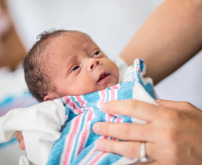 Vakly Hospital Baby Receiving Blankets [Pack of 12] 100% Cotton Flannel, 30''x40'' Cozy Unisex Swaddle for Newborn Babies for Girl or Boy