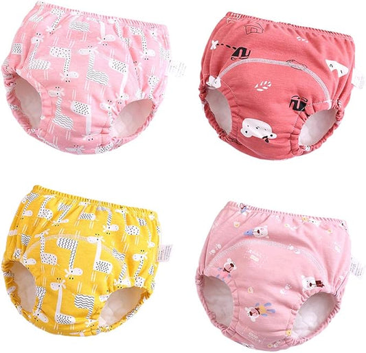 U0U Baby Girls Cotton Training Pants Toddler Potty Training Underwear for Boys and Girls