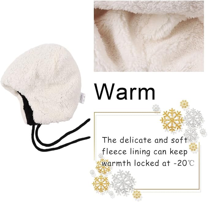 Winter Kids Beanie Hat Baby Knitted Hats Fleece Earflap Beanie Windproof Warm Toddler Beanies Boys Girls 0-8 Years