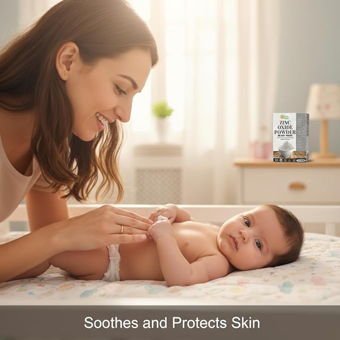 Herbs Botanica Zinc Oxide Powder Non-Nano, Pharmaceutical Grade for Skin Protection, Healing, Baby Diaper Rash Cream, Sunscreen, Acne Care, DIY Cosmetics & Creams, 8 oz / 227 gm