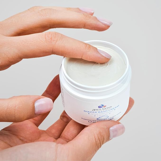Gew’n Kirish Diaper Rash Cream – Zinc Oxide Barrier with Lavender & Grape Seed Extract | 100% Natural, Hypoallergenic, Vegan & Baby-Safe Formula, 1.7 oz (50ml)