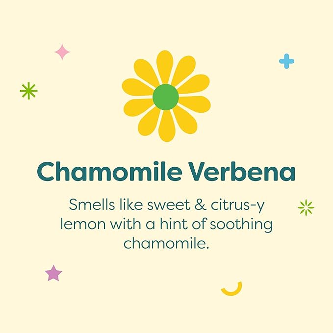 Babyganics Bath Time Giftset, Bubble Bath, Squeeze Foam Shampoo + Body Wash, Moisturizing Daily Lotion in Chamomile Verbena