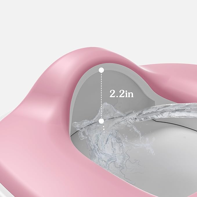 3-in-1 Potty Training Toilet, Portable Potty, Potty Training Seat and Toddler Step Stool, Easy Setup and Clean, Anti-Slip Toddler Potty Trainer for Boy Girl,Pink
