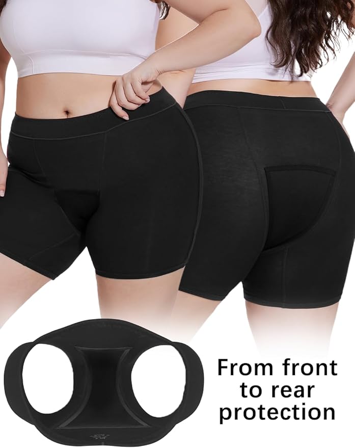 Incontinence Underwear for Women Washable Period Boxers Briefs Heavy Flow Leakproof Overnight High Absorbency Menstrual Postpartum Bladder Control Boyshorts Panties XX-Large Pack of 2