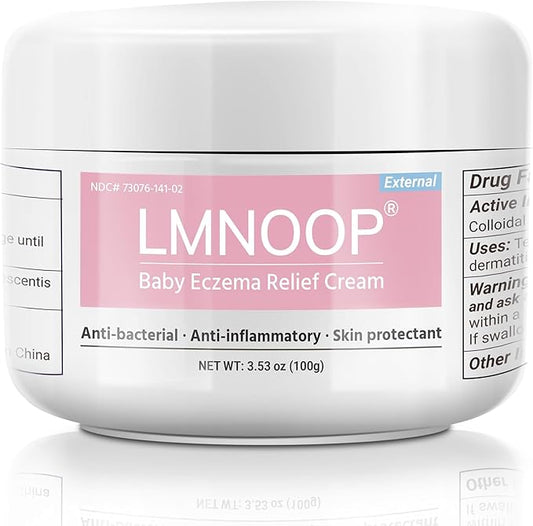 Baby Eczema Relief Cream, All-Natural Herbal Formula for Safe, Soothing Skin Protection Against Rashes, Dryness, Redness, and Itchiness, 3.53oz