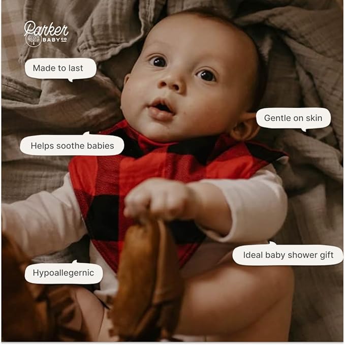 Parker Baby Swaddle Blankets - 3 Pack of 100% Cotton Muslin Swaddle Blankets for Baby Boys and Girls - Unisex/Gender Neutral - Estes Set