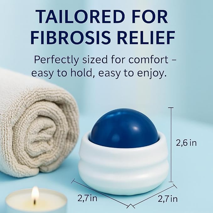 Lymphatic Drainage Massager, Massage Roller Ball, Fibro Body Roller for Fibrosis Treatment, Liposuction, 360 Lipo, Tummy Tuck & BBL Post Surgery Recovery