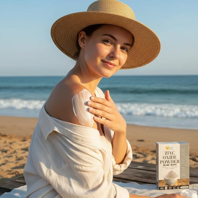 Herbs Botanica Zinc Oxide Powder Non-Nano, Pharmaceutical Grade for Skin Protection, Healing, Baby Diaper Rash Cream, Sunscreen, Acne Care, DIY Cosmetics & Creams, 8 oz / 227 gm