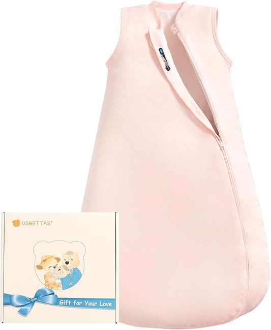 1.0 Tog 2.5 Tog Baby Sleep Sack, 100% Cotton Baby Sleeping Bag 3-24M, 2-Way Zipper Baby Wearable Blanket
