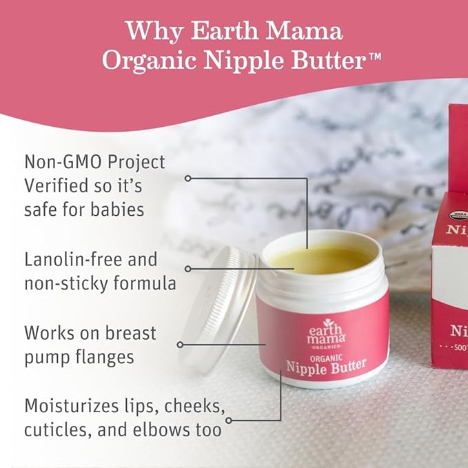 Earth Mama Nipple Butter™ & Diaper Balm | Nipple Cream & Organic Skincare for Baby | Breastfeeding & Postpartum Essentials Bundle