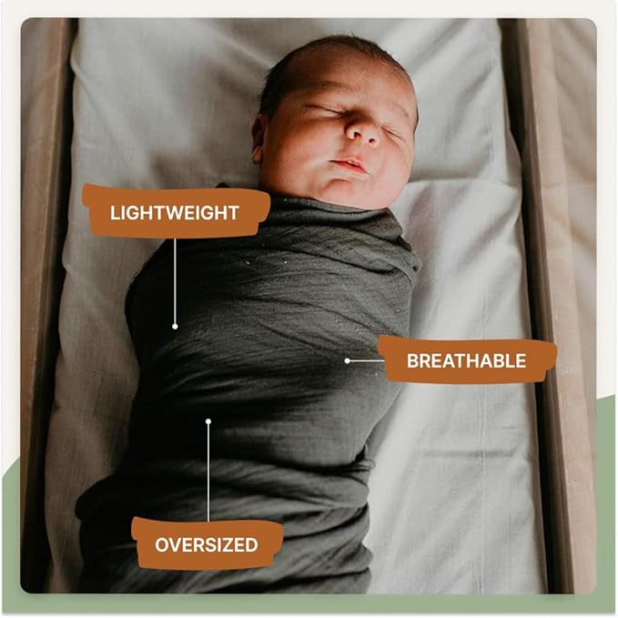 Parker Baby Co. Swaddle Blankets - Pack of 3 of 100% Cotton Muslin Swaddle Blankets for Baby Boys and Girls - Unisex/Gender Neutral - Classics Set