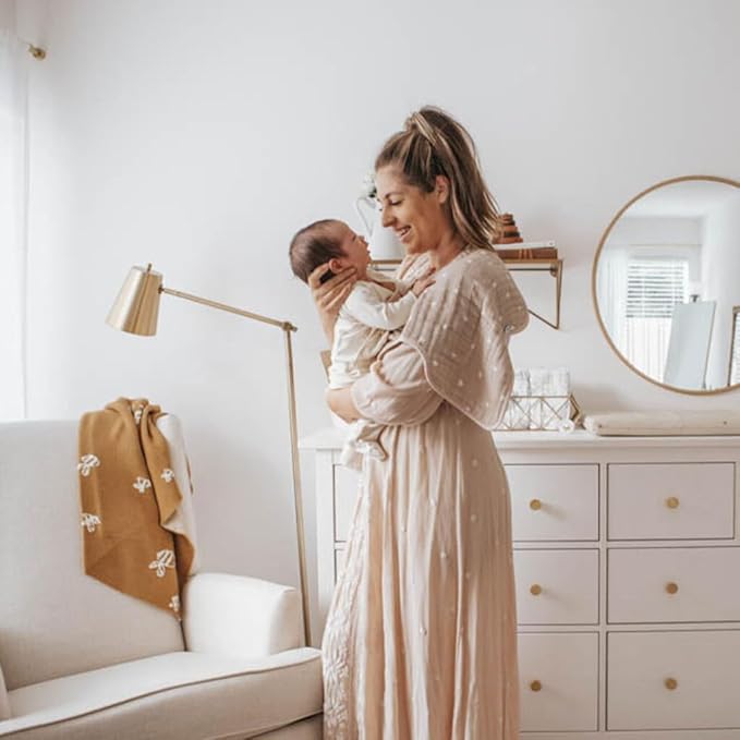 Little Unicorn Ultra-Absorbent Premium Burp Cloth 2 Pack | Soft on Baby's Skin | Larger Size | Ergonomic Design | Set of 2 (Taupe Cross)