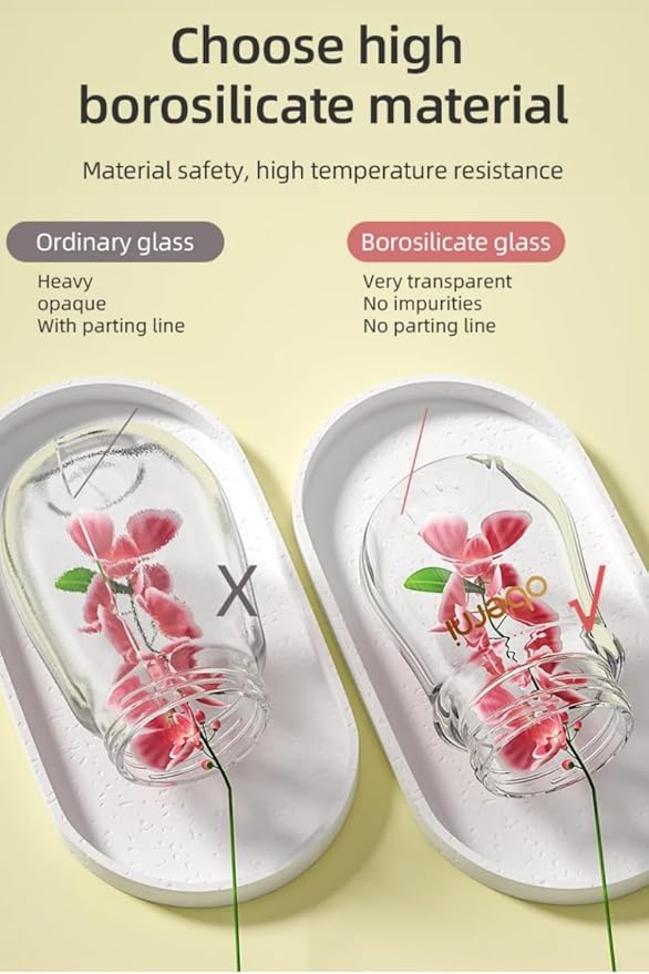 Glass Baby Bottles,Anti Colic Breastfeeding Bottle with Natural Response Nipple Size S,Wide Neck Slow Flow Baby Bottle for Baby,Newborn,Preemie 0-3 0-6 Month,BPA Free (Pink, 1 Pack, 4 Ounce)