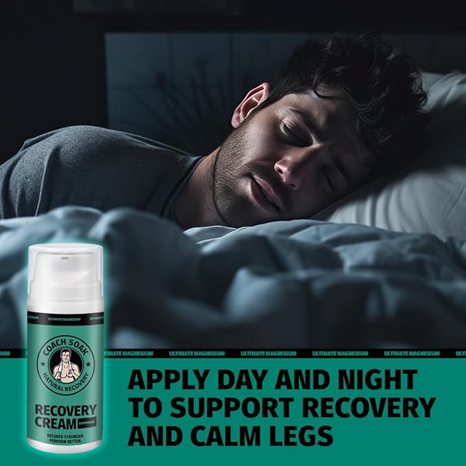 Coach Soak Epsom Salt Alternative Bath Soak & Cream with Magnesium Flakes - 1.61 lb (Pack of 2) - Cooling Peppermint - Foot Soak & Bath Salts for Relaxing Muscle Support & Skin Softening