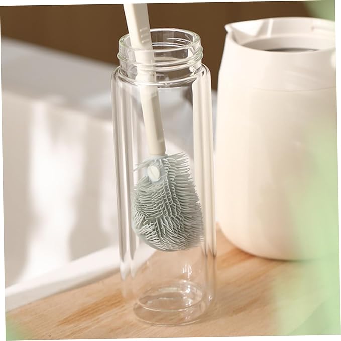 Bottle Cleaning Brush 360° Rotating Dense Bristle Bottle Scrubber Brush for Water and Baby Bottles