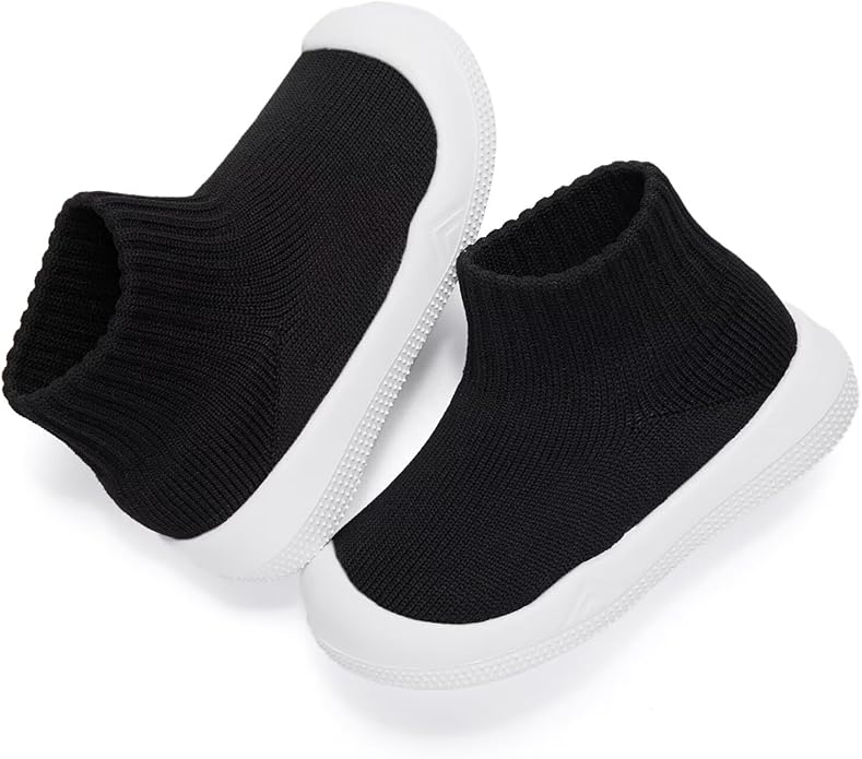 Eashi Baby Boy Girl Non-Skid Indoor Infant Walking Shoes Breathable Warm Elastic Sock Shoes with Memory Sole Protect Toes Outdoor Sneakers