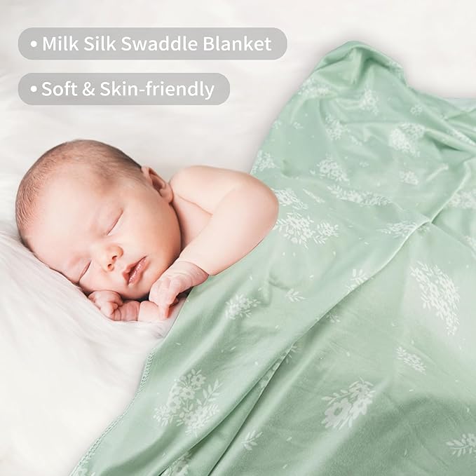 Viviland Jersey Swaddle Blanket, Ultra Soft Stretchy Receiving Blanket, Newborn Swaddle Wrap for Boys & Girls, 40 x 30 inches, 2 Pcs