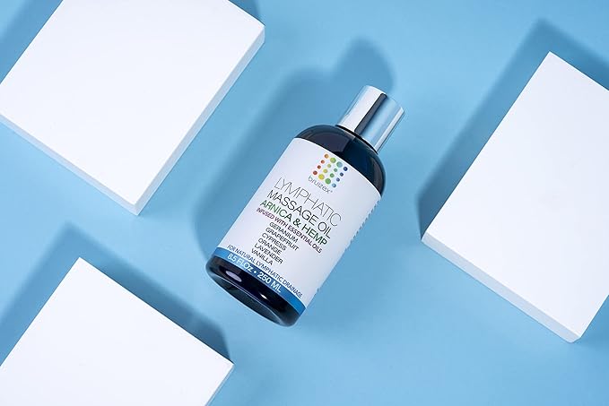 Lymphatic Drainage Massage Oil with Arnica & Natural Hemp Seed Oil, Post Surgery Recovery & Lipedema, Liposuction, 360 Lipo, BBL, Tummy Tuck, Fibrosis Treatment, Body Detox, 8.5 Oz