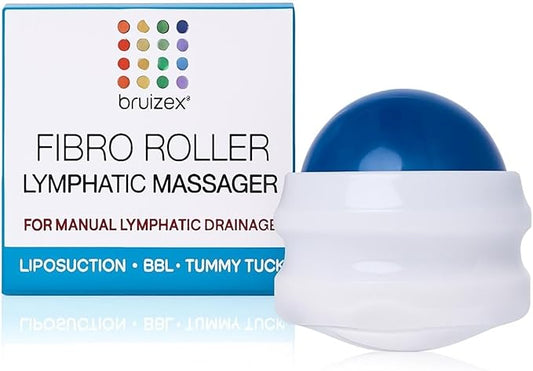 Lymphatic Drainage Massager, Massage Roller Ball, Fibro Body Roller for Fibrosis Treatment, Liposuction, 360 Lipo, Tummy Tuck & BBL Post Surgery Recovery