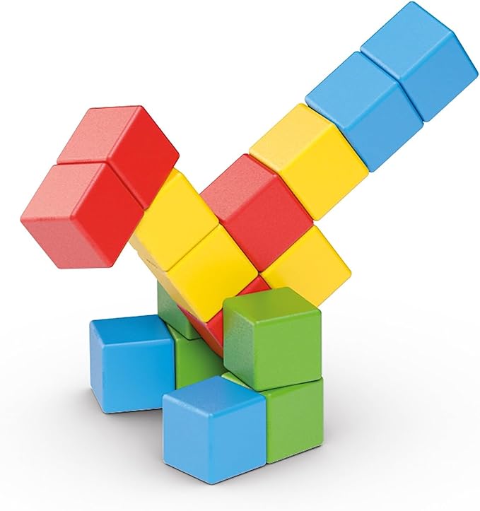 Geomag Magicube 16pcs Magnetic Blocks - Magnetic Building Blocks for Toddlers 1-3, Montessori Toys for 1+ Year Old, Autism Sensory Product, Magnets for Kids