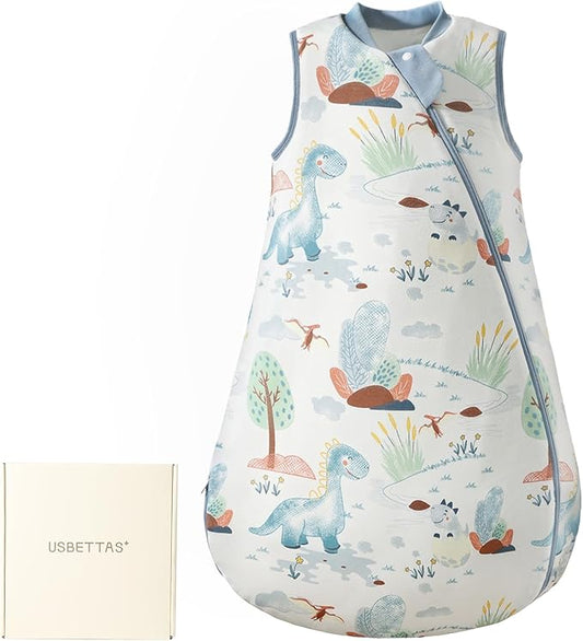 1.0 Tog 2.5 Tog Baby Sleep Sack, 100% Cotton Baby Sleeping Bag 3-24M, 2-Way Zipper Baby Wearable Blanket