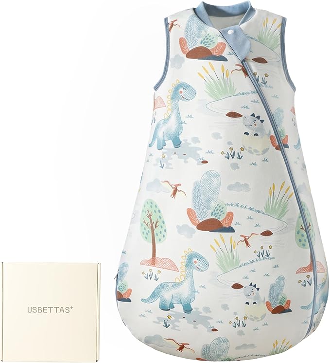 1.0 Tog 2.5 Tog Baby Sleep Sack, 100% Cotton Baby Sleeping Bag 3-24M, 2-Way Zipper Baby Wearable Blanket