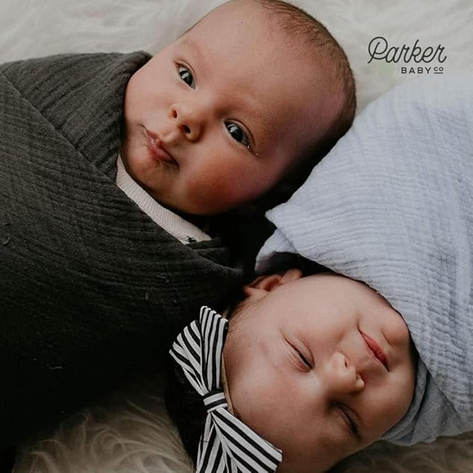 Parker Baby Swaddle Blankets - 3 Pack of 100% Cotton Muslin Swaddle Blankets for Baby Girls - Blossom Set