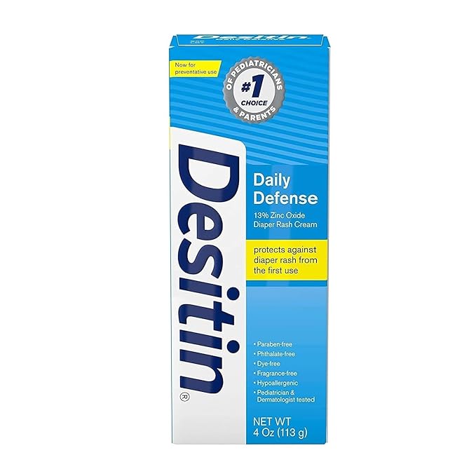 Desitin Daily Defense Diaper Rash Cream with Zinc Oxide 4 oz and 2 oz Bundle Pack