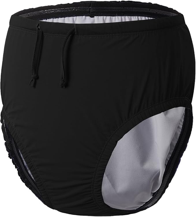 Youth Special Needs Reusable Swim Diapers Swimwear for Incontinence Cloth Diaper Covers Waterproof,Leakproof, Unisex (XS, Black)