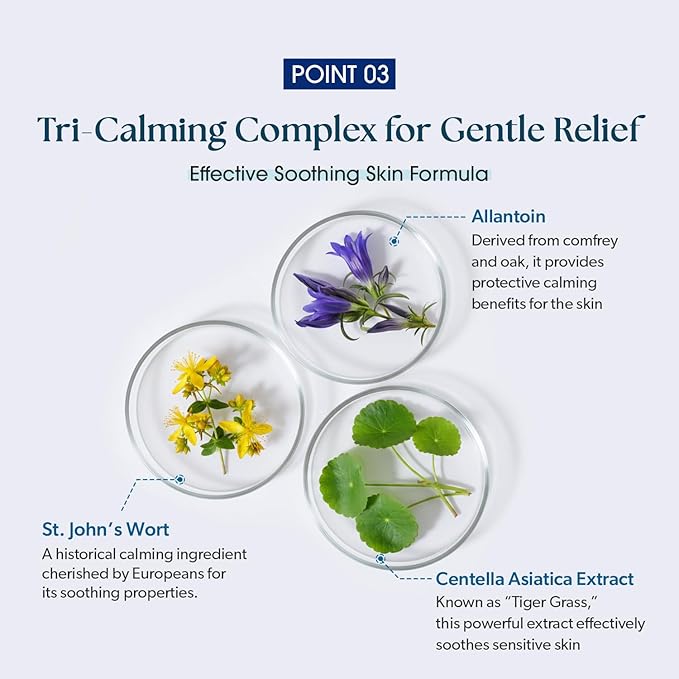 Soothing Relief Cleanser (250ml) - Gentle foaming action with Ceramide for All Skin Types, Microbiome Science, and St. John Formula to soothe sensitive dry skin