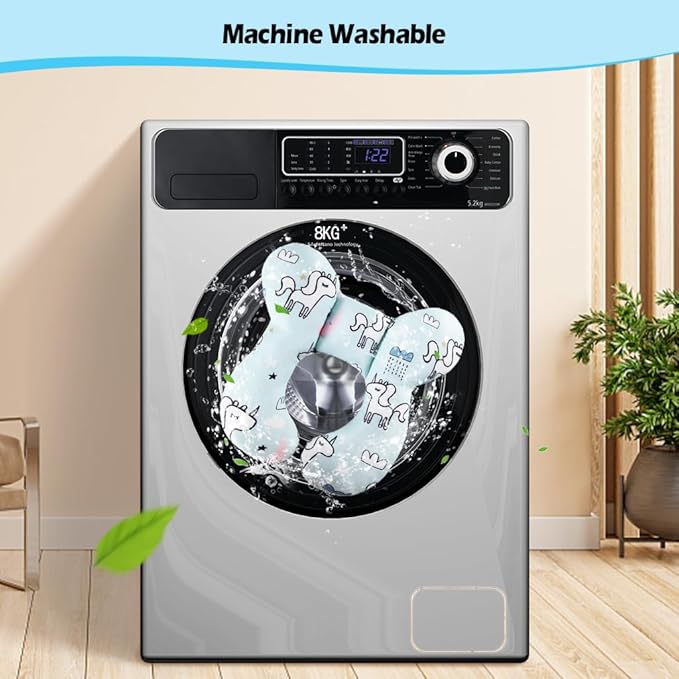 KAKIBLIN Baby Neck Pillow, Baby Support Travek Pillow,Upgraded Neck Pillows for Car Seat,Head and Neck Support Pillow for Car Seat, Pushchair(Unicorn)