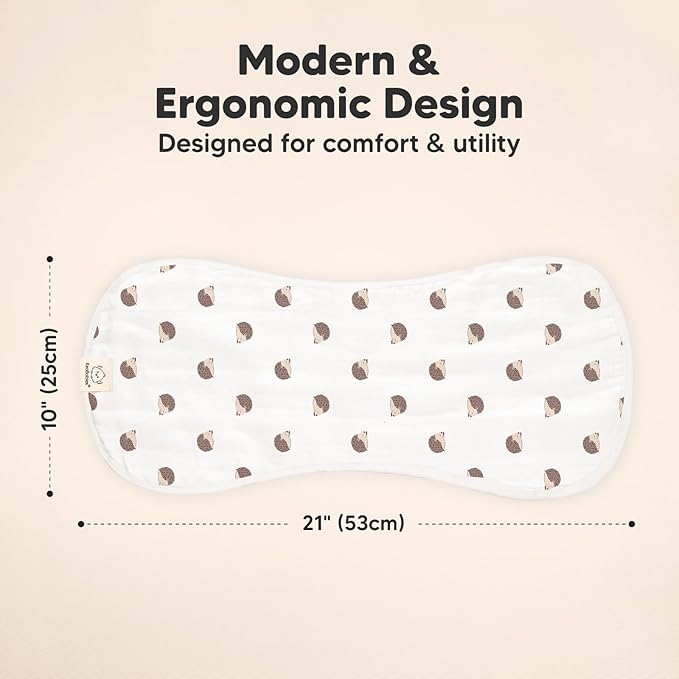 5-Pack Muslin Burp Cloths Baby Boy, Girl - Very Absorbent Baby Burp Cloth Rags, 8-Layers Viscose Derived from Bamboo Cotton Muslin Towel, Super Soft Spit Up Rags, No Shrink Washcloths (KeaFriends)