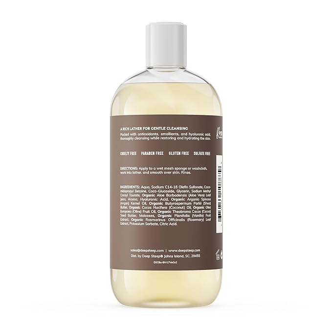 Deep Steep Body Wash, 17oz (Vanilla Coconut)
