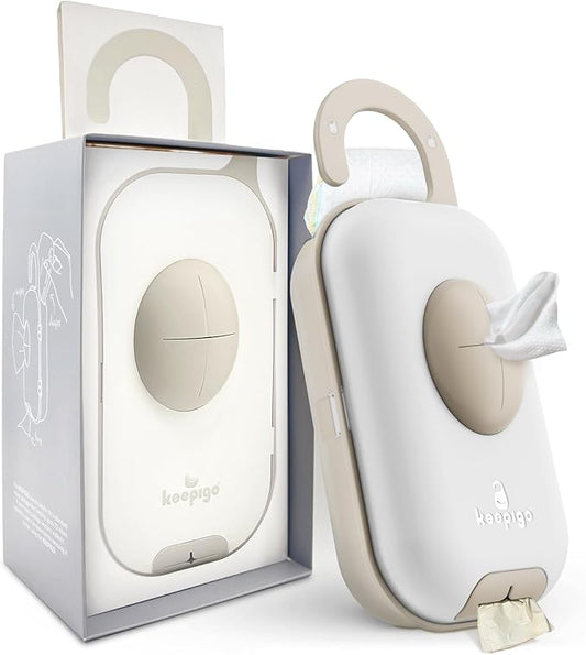 Diaper Bag Wipe Dispenser | 3-in-1 Portable Diaper Caddy Organizer, Baby Wipe Holder with Disposable Bags | Baby Essentials for Newborns, Toddlers, Travel & Baby Shower Gifts