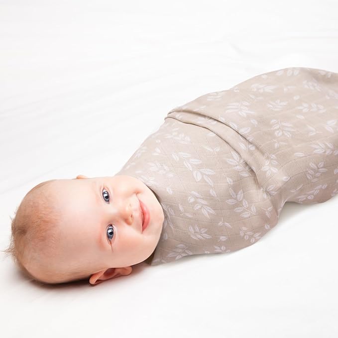 GLLQUEN BABY Muslin Swaddle Blankets 4-Pack Breathable Receiving Blankets (35" x 40") Soft Baby Blankets for Girls and Boys Newborn Essentials Muslin Burp Cloths Swaddle Wrap Baby Gift(Sunflower)