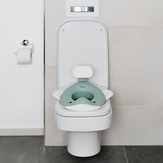 Kindsgut Potty Training Seat in whale design, designed in Germany, suitable for all toilet shapes non-slip toilet seat, Aquamarine