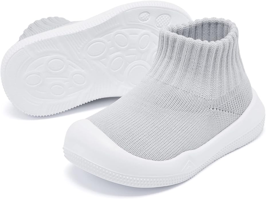 Eashi Baby Boy Girl Non-Skid Indoor Infant Walking Shoes Breathable Warm Elastic Sock Shoes with Memory Sole Protect Toes Outdoor Sneakers