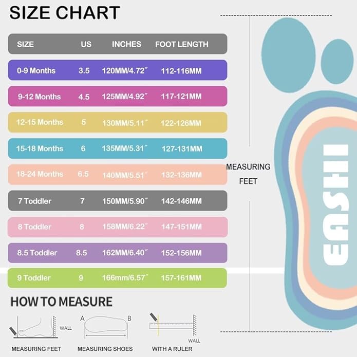 Eashi Baby Boy Girl Non-Skid Indoor Infant Walking Shoes Breathable Warm Elastic Sock Shoes with Memory Sole Protect Toes Outdoor Sneakers