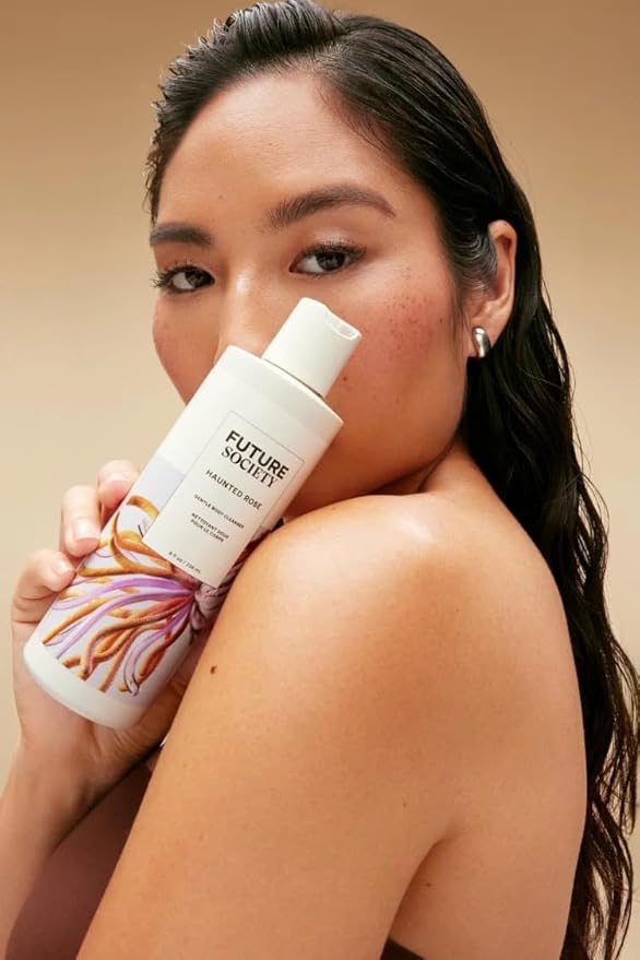 Future Society Haunted Rose Body Wash - Luxury Smoky Floral Scented Body Cleanser with Notes of Black Pepper, Rose, Amber & Sandalwood - Gentle Moisturizing Cleanser - Scented Shower Gel - 8oz