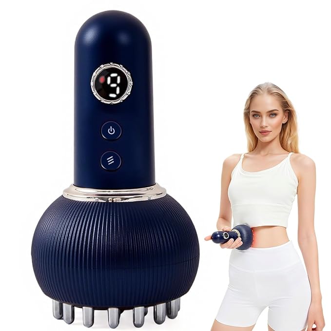 Lymphatic Drainage Massager & Anti Cellulite Massage Tool, Helps Reduce Stretch Marks & Cellulite, for Legs, Arms & Belly, Body Sculpting Machine with Microcurrent, Light, Heat & Vibration