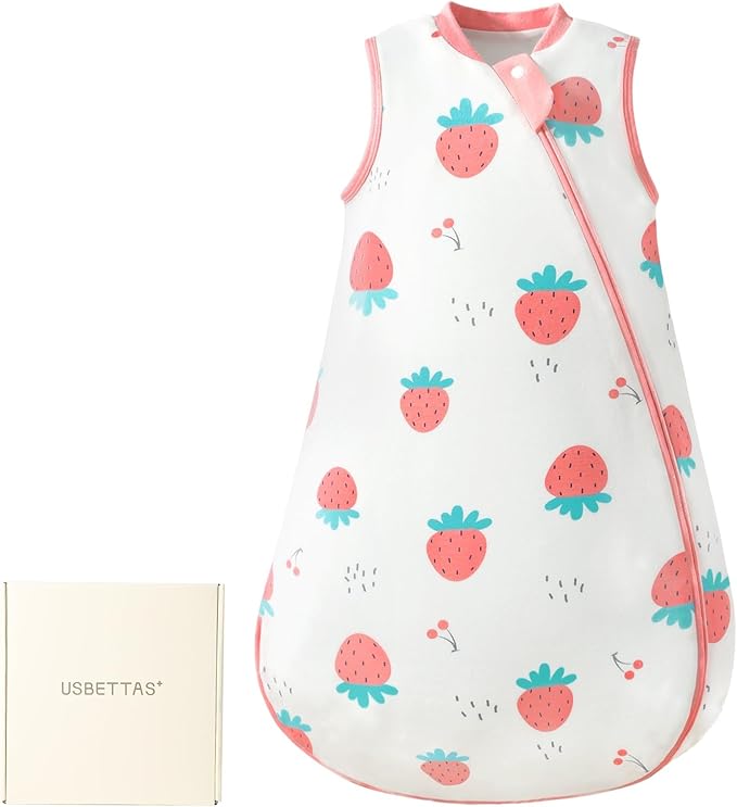 1.0 Tog 2.5 Tog Baby Sleep Sack, 100% Cotton Baby Sleeping Bag 3-24M, 2-Way Zipper Baby Wearable Blanket