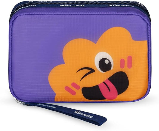 StBernard Small First Aid Kit for Kids and Adults, Medical Kit with Digital Thermometer for Home, Travel, Hiking, Backpack, 6.3x4.33x1.97in, Purple