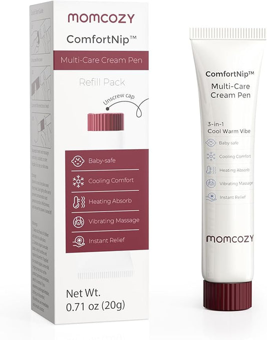 Momcozy ComfortNip™ Nipple Cream Refill for 3-in-1 Multi-Care Cream Pen, Botanical-Infused Lactation Cream for Breastfeeding Moms（20g）